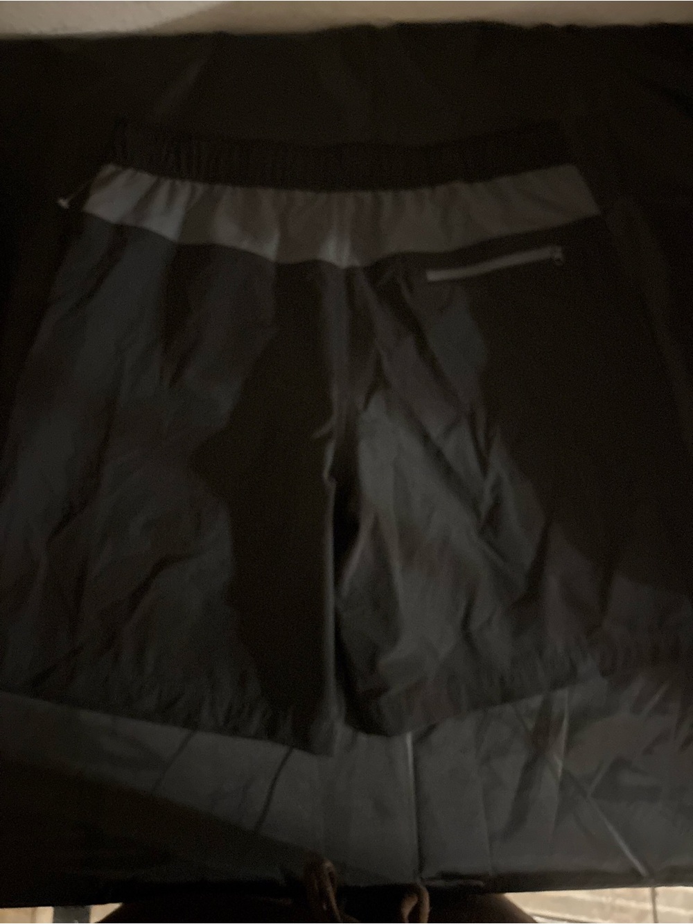 Speedo Black Athletic Shorts with Reflective Zip Pocket